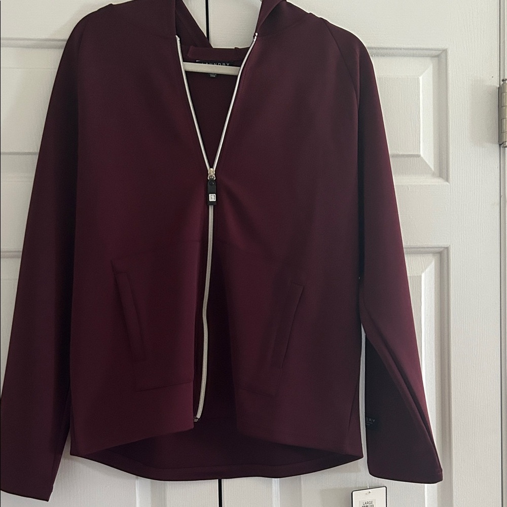 Laundry By Shelli Segal Plum polyester spandex blend hoodie